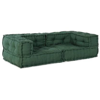 Pufe modular 140x70x36 cm tecido verde