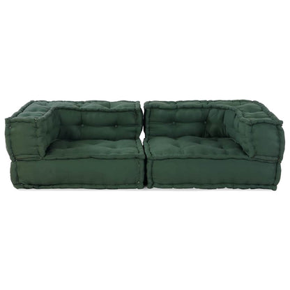 Pufe modular 140x70x36 cm tecido verde