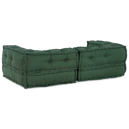 Pufe modular 140x70x36 cm tecido verde