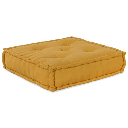 Pufe modular 70x70x36 cm tecido amarelo