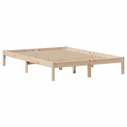 Cama com estante sem colchão 135x190 cm pinho maciço