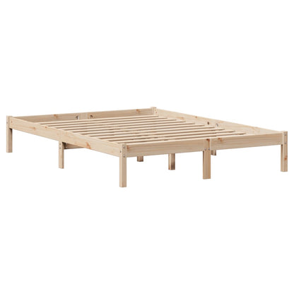 Cama com estante sem colchão 140x190 cm pinho maciço