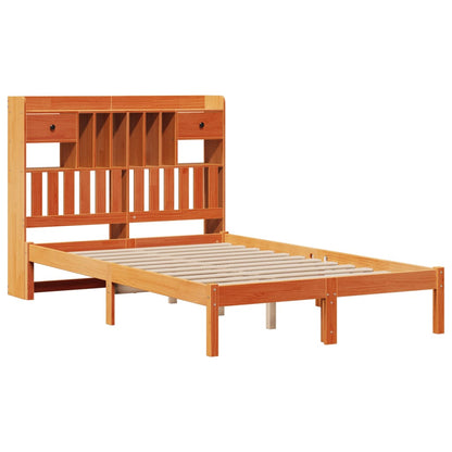 Cama com estante sem colchão 135x190 cm pinho maciço