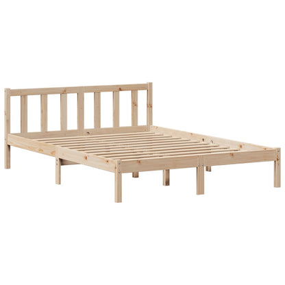 Cama com estante sem colchão 135x190 cm pinho maciço