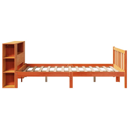 Cama com estante sem colchão 135x190 cm pinho maciço