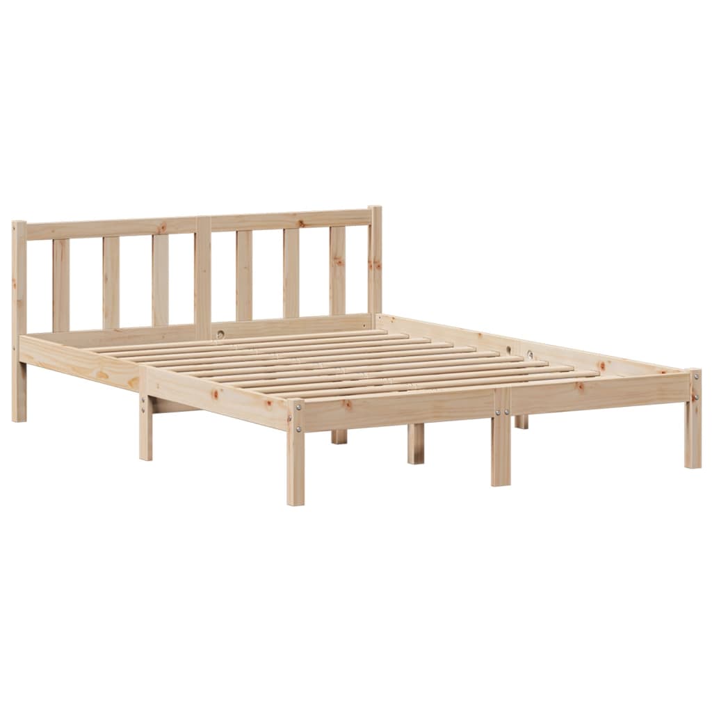 Cama com estante sem colchão 135x190 cm pinho maciço