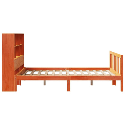 Cama com estante sem colchão 140x190 cm pinho maciço