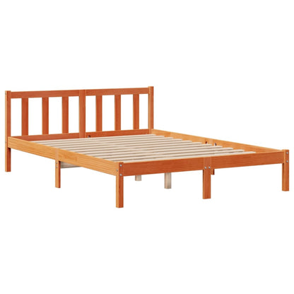 Cama com estante sem colchão 140x190 cm pinho maciço