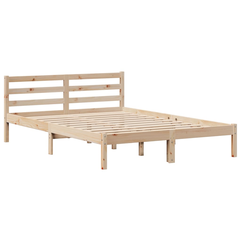 Cama com estante sem colchão 135x190 cm pinho maciço