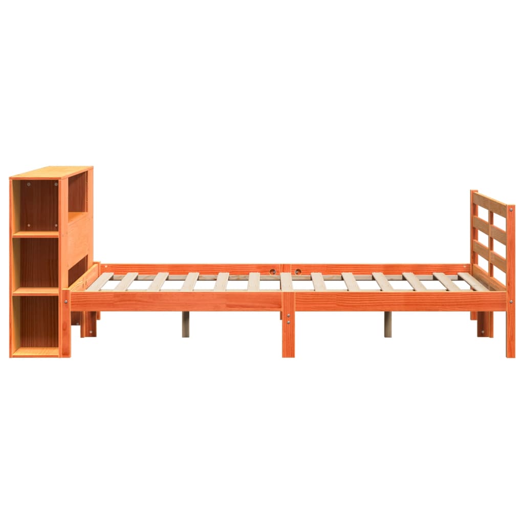 Cama com estante sem colchão 135x190 cm pinho maciço