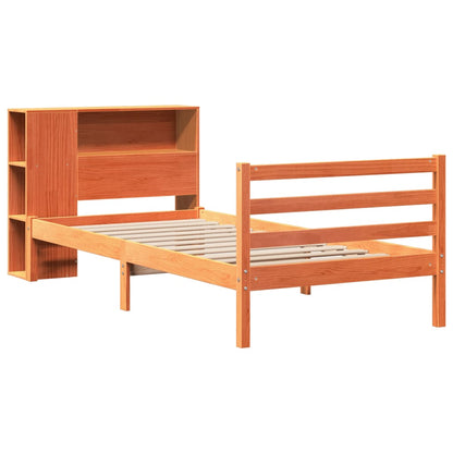 Cama com estante sem colchão 75x190 cm madeira maciça