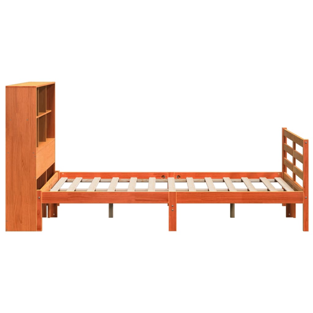 Cama com estante sem colchão 135x190 cm madeira maciça