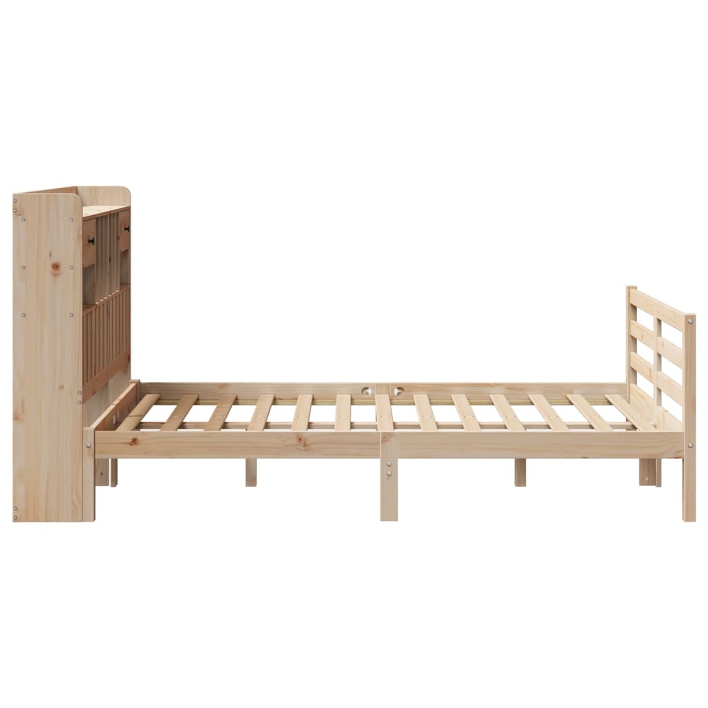 Cama com estante sem colchão 135x190 cm pinho maciço