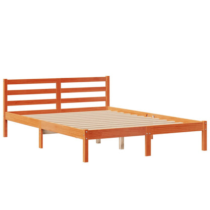 Cama com estante sem colchão 140x190 cm pinho maciço