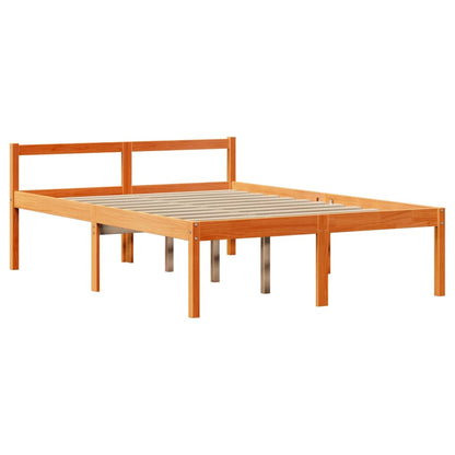 Cama com estante sem colchão 140x190 cm madeira maciça