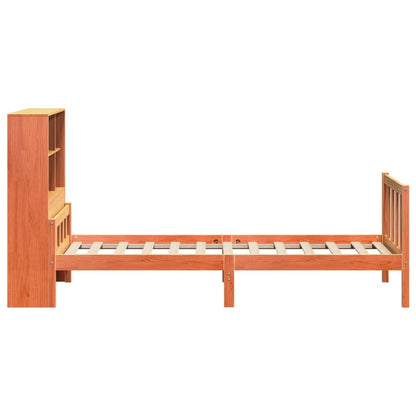 Cama com estante sem colchão 75x190 cm madeira maciça