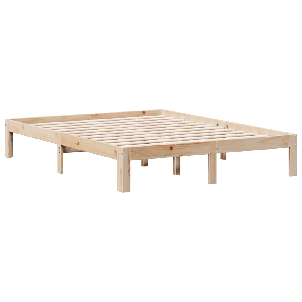 Cama com estante sem colchão 140x190 cm pinho maciço