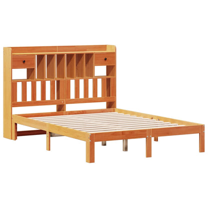 Cama com estante sem colchão 135x190 cm pinho maciço