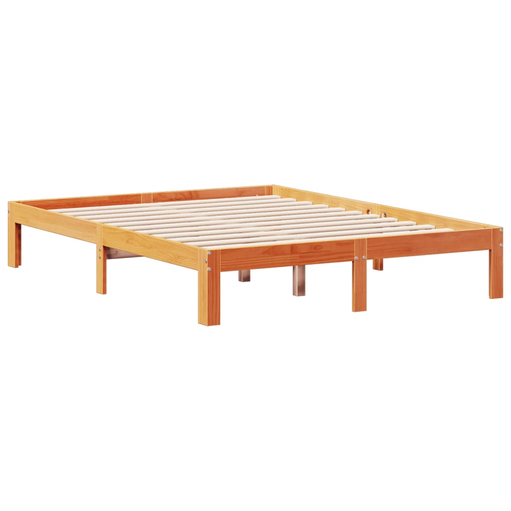 Cama com estante sem colchão 135x190 cm pinho maciço