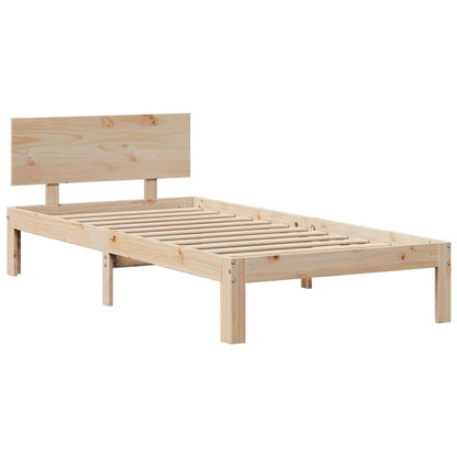 Cama com estante sem colchão 135x190 cm pinho maciço