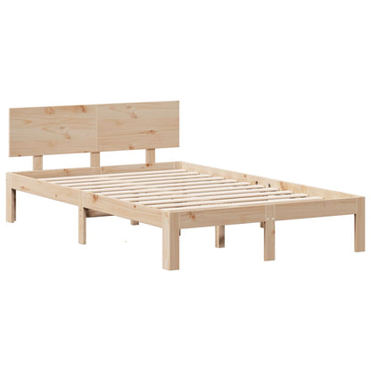 Cama com estante sem colchão 135x190 cm pinho maciço