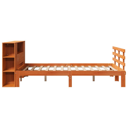 Cama com estante sem colchão 135x190 cm pinho maciço