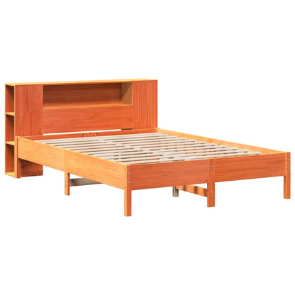 Cama com estante sem colchão 135x190 cm pinho maciço