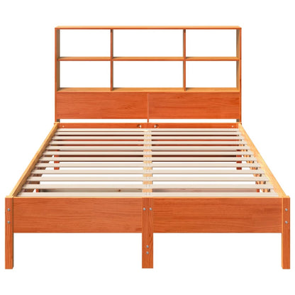 Cama com estante sem colchão 140x190 cm pinho maciço