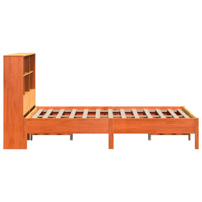 Cama com estante sem colchão 140x190 cm pinho maciço