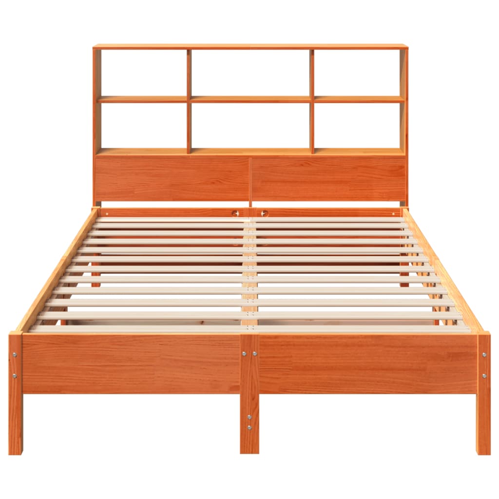 Cama com estante sem colchão 135x190 cm pinho maciço