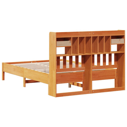 Cama com estante sem colchão 140x190 cm pinho maciço