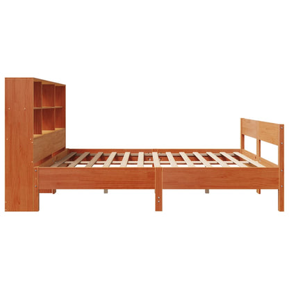 Cama com estante sem colchão 135x190 cm pinho maciço