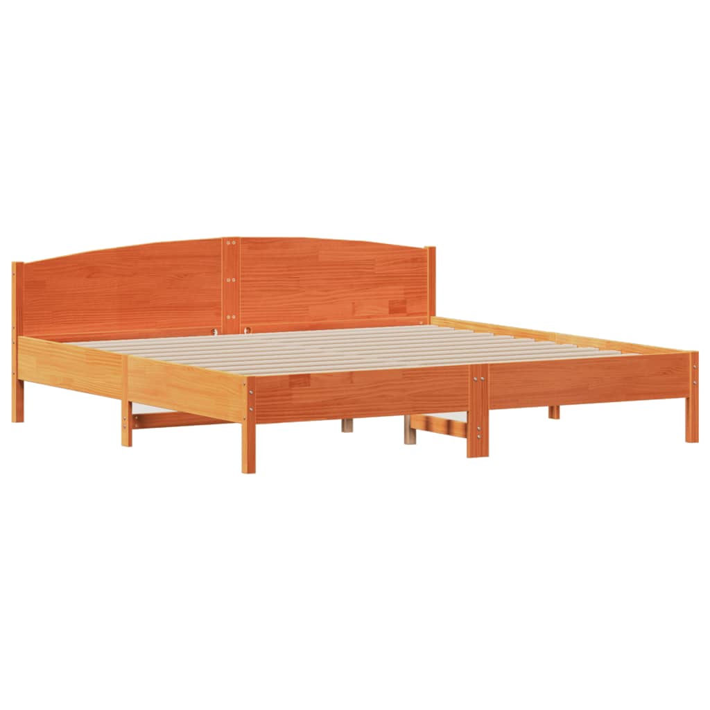 Cama com estante sem colchão 180x200 cm pinho maciço