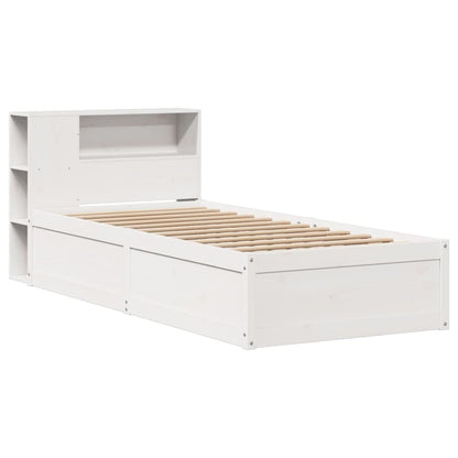 Cama sem colchão 90x190 cm madeira de pinho maciça branco