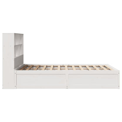 Cama sem colchão 140x190 cm madeira de pinho maciça branco