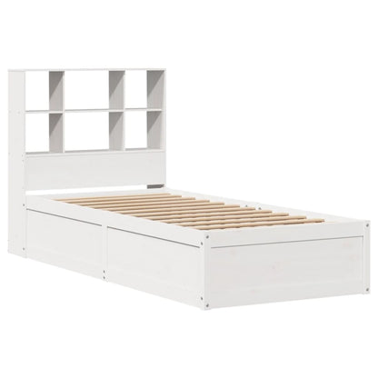 Cama sem colchão 75x190 cm madeira de pinho maciça branco