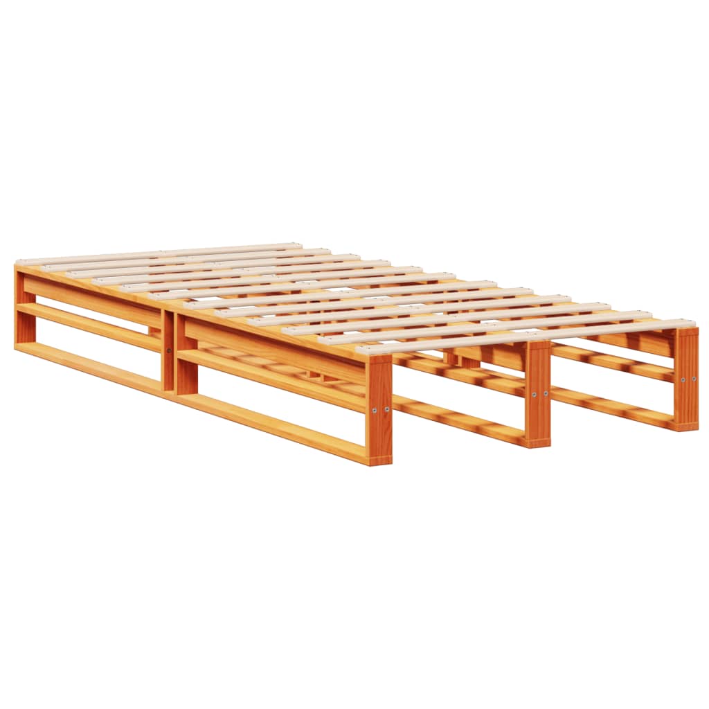 Cama com estante sem colchão 90x190 cm madeira maciça