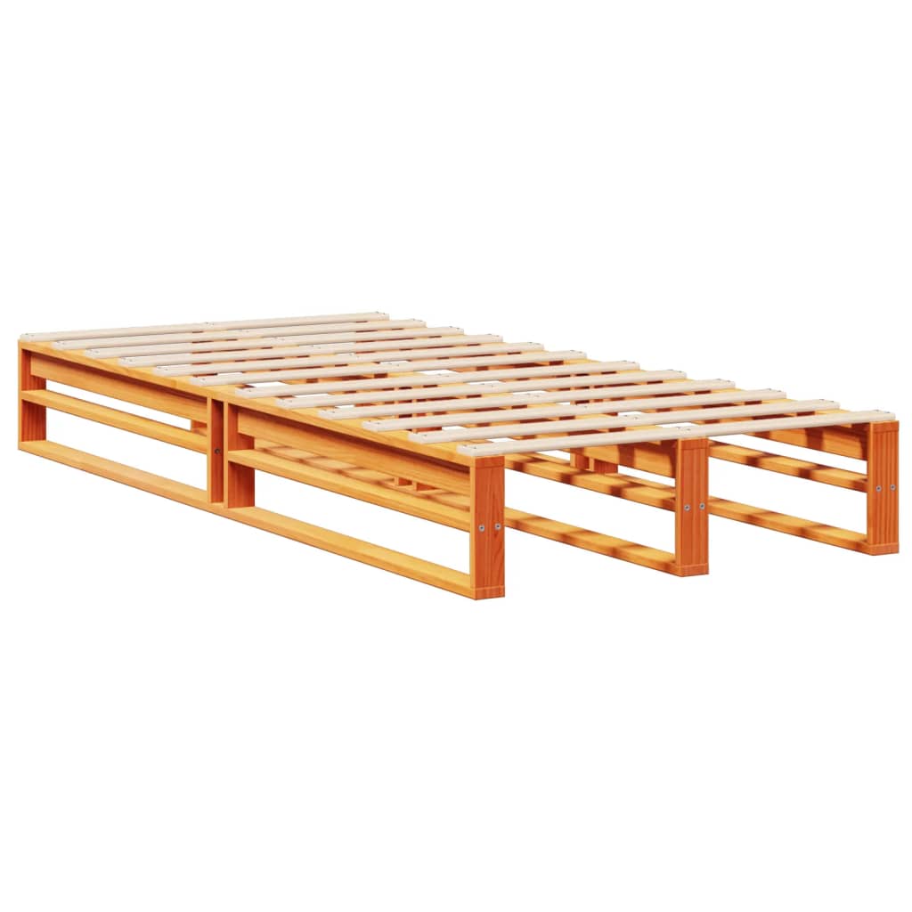 Cama com estante sem colchão 75x190 cm madeira maciça