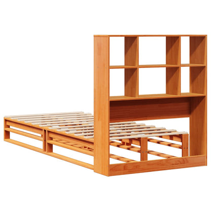 Cama com estante sem colchão 75x190 cm madeira maciça