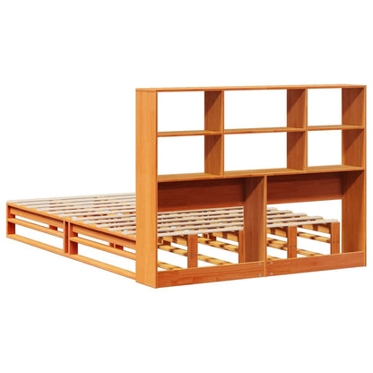 Cama com estante sem colchão 135x190 cm madeira maciça