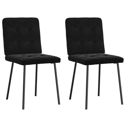 Cadeiras de jantar 2 pcs veludo preto