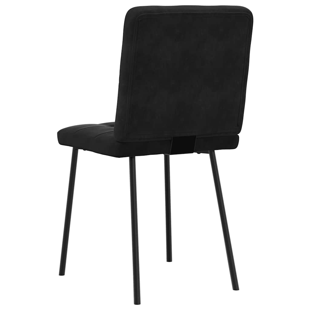 Cadeiras de jantar 2 pcs veludo preto