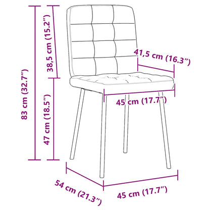 Cadeiras de jantar 2 pcs veludo rosa