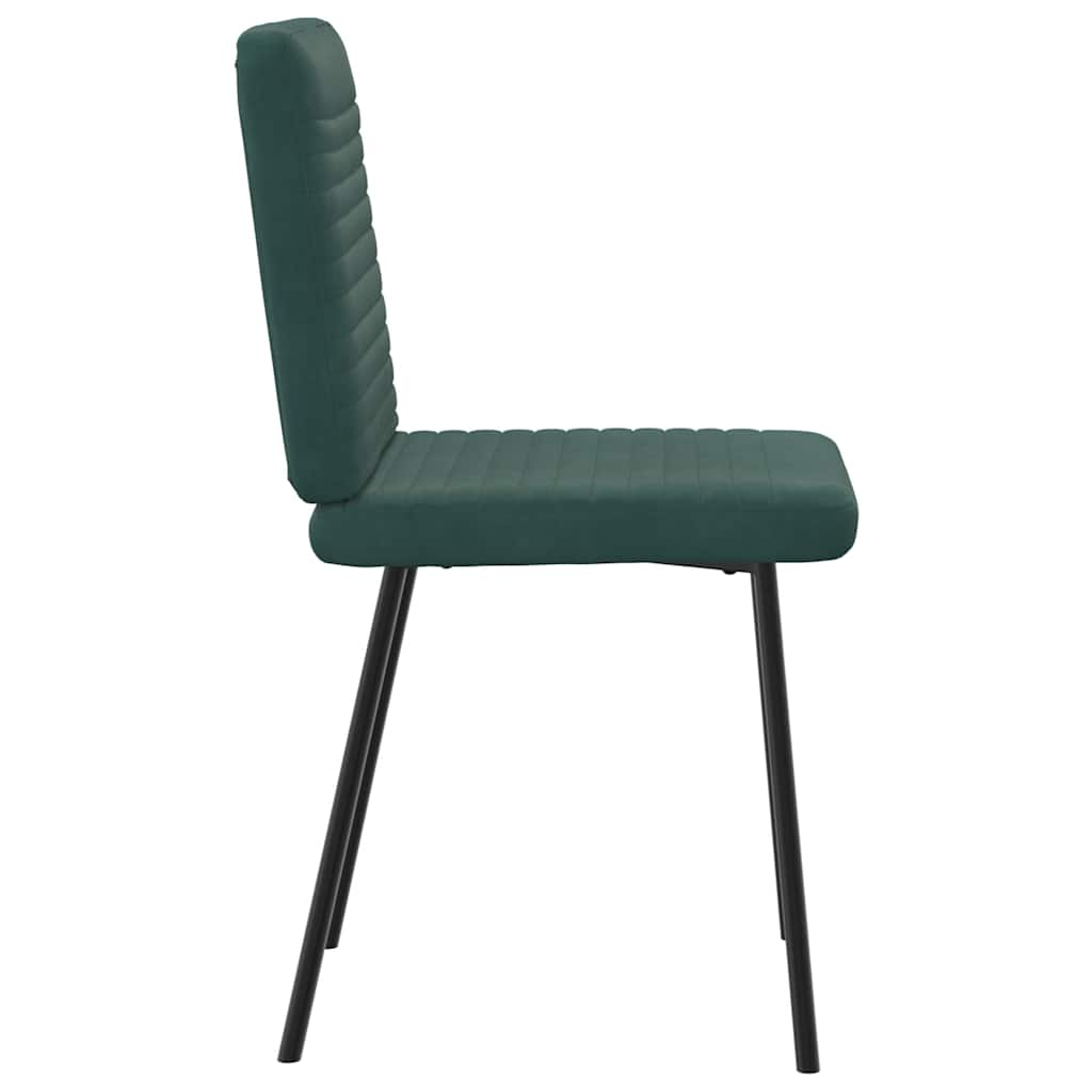 Cadeiras de jantar 2 pcs veludo verde-escuro