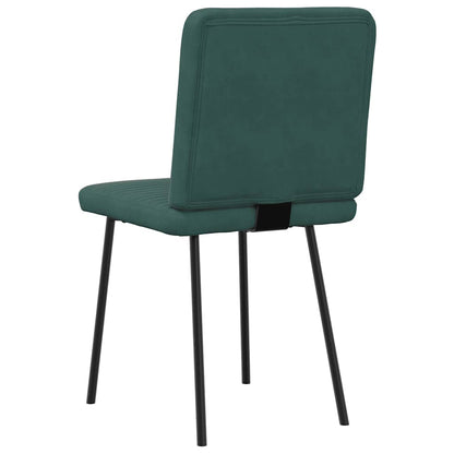 Cadeiras de jantar 2 pcs veludo verde-escuro