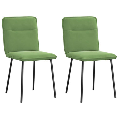 Cadeiras de jantar 2 pcs veludo verde-claro