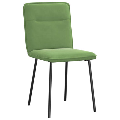 Cadeiras de jantar 2 pcs veludo verde-claro