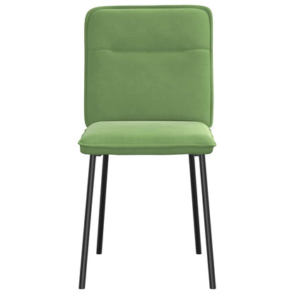 Cadeiras de jantar 2 pcs veludo verde-claro