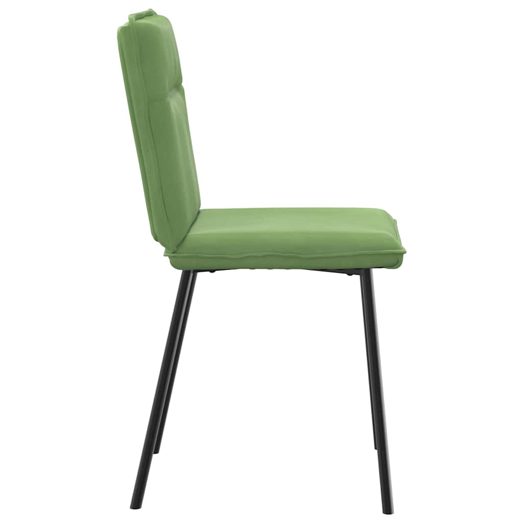 Cadeiras de jantar 2 pcs veludo verde-claro