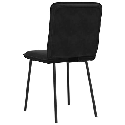 Cadeiras de jantar 2 pcs veludo preto